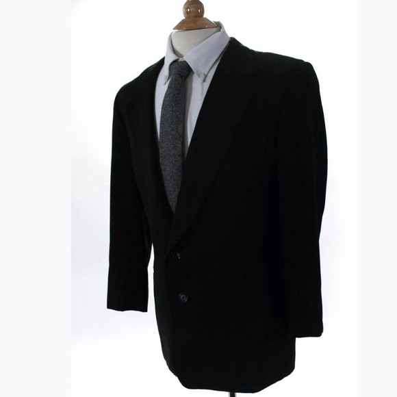 ERMENEGILDO ZEGNA BLAZER BLACK PINSTRIPE SIZE 40 - Picture 3 of 8